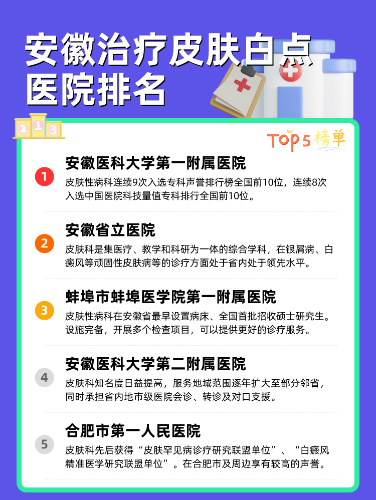 安徽治疗皮肤白点医院排名