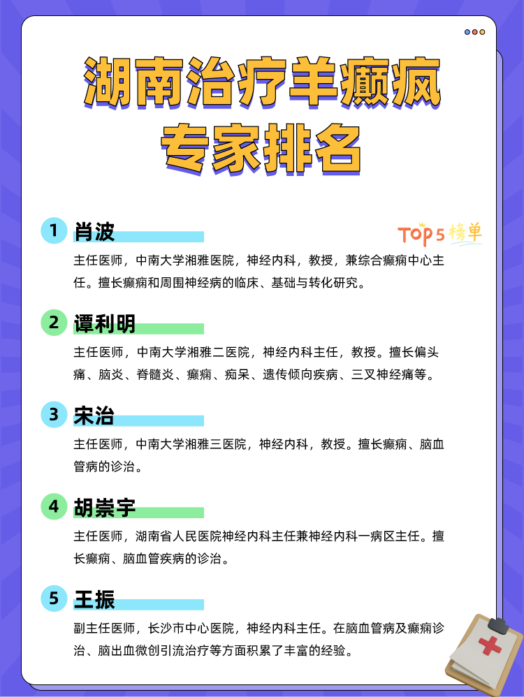 湖南治疗羊癫疯专家排名