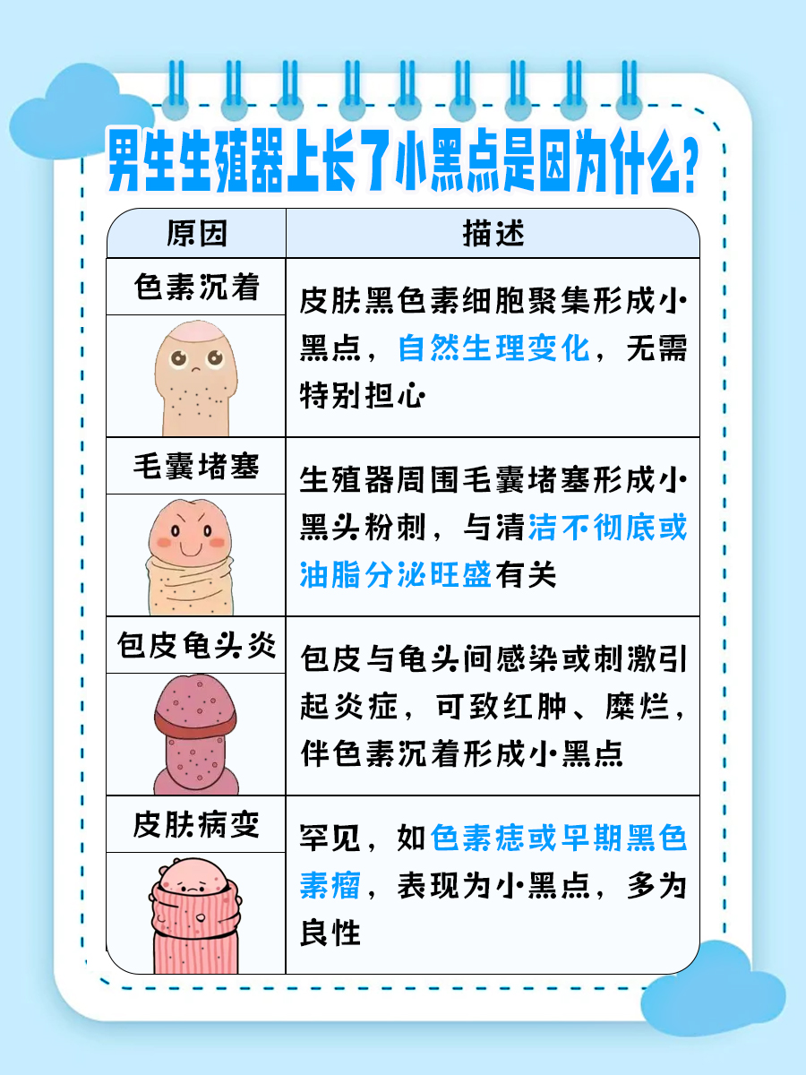 探究：男生器官小黑点成因