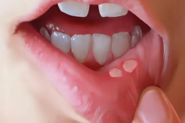 HIV嘴唇口腔溃疡图