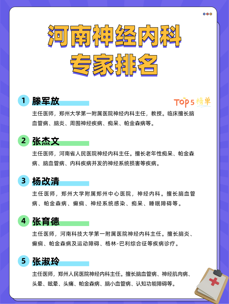 河南神经内科专家排名