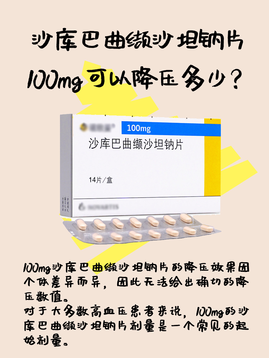 100mg沙库巴曲缬沙坦钠片的降压效果解析！