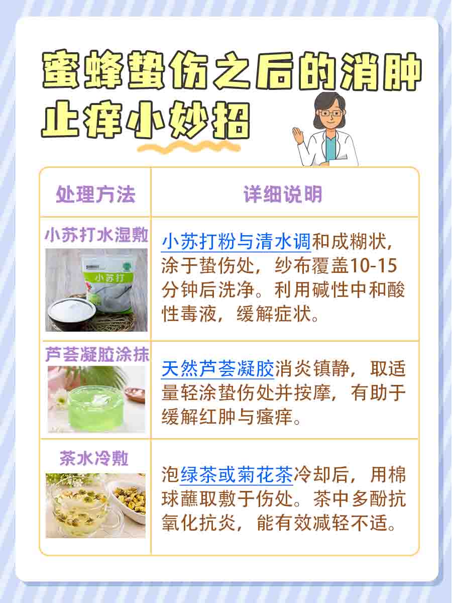 蜜蜂蛰了怎么消肿止痒？一文解答