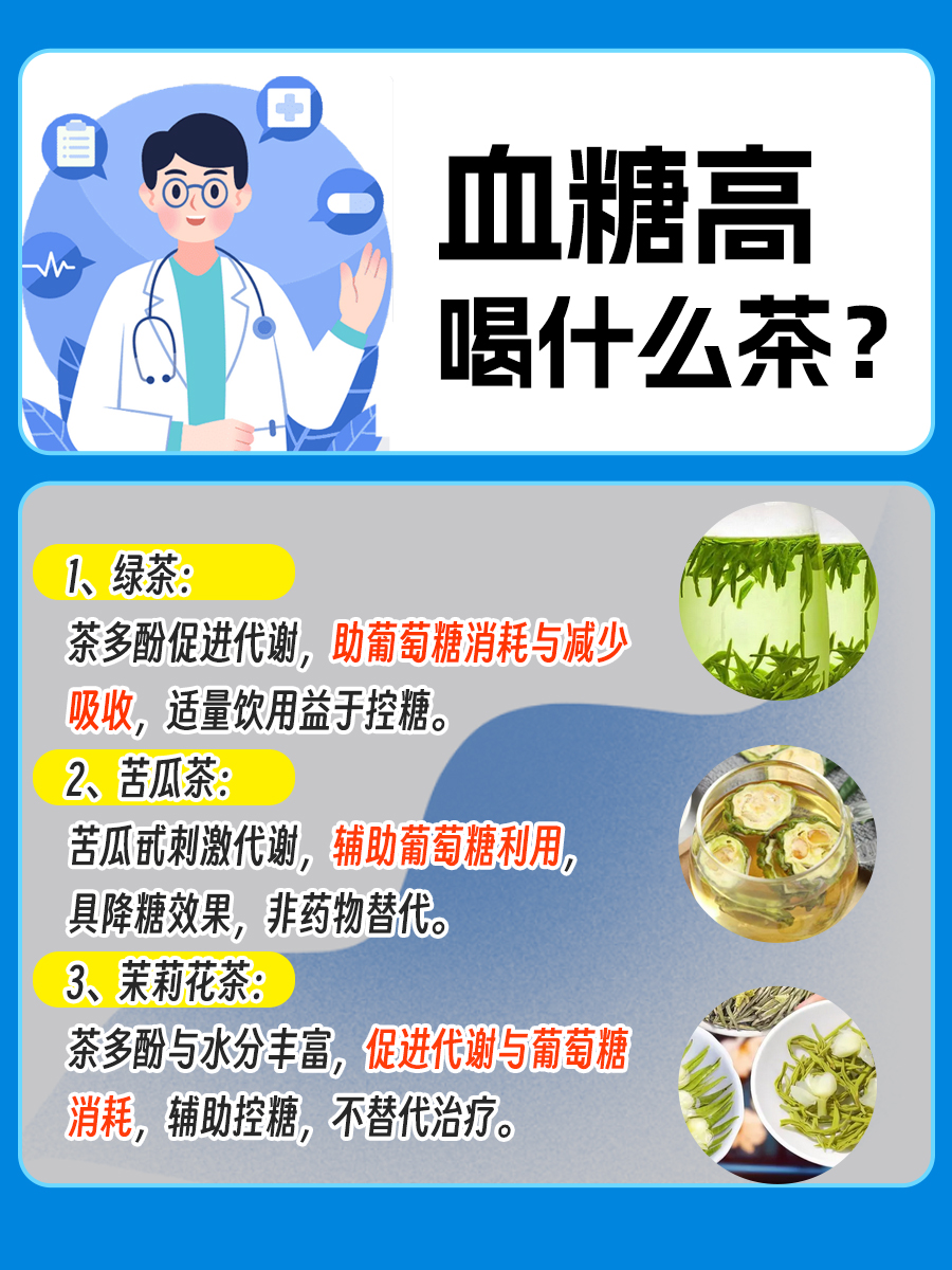 医生辟谣：血糖高喝什么茶降糖效果好？