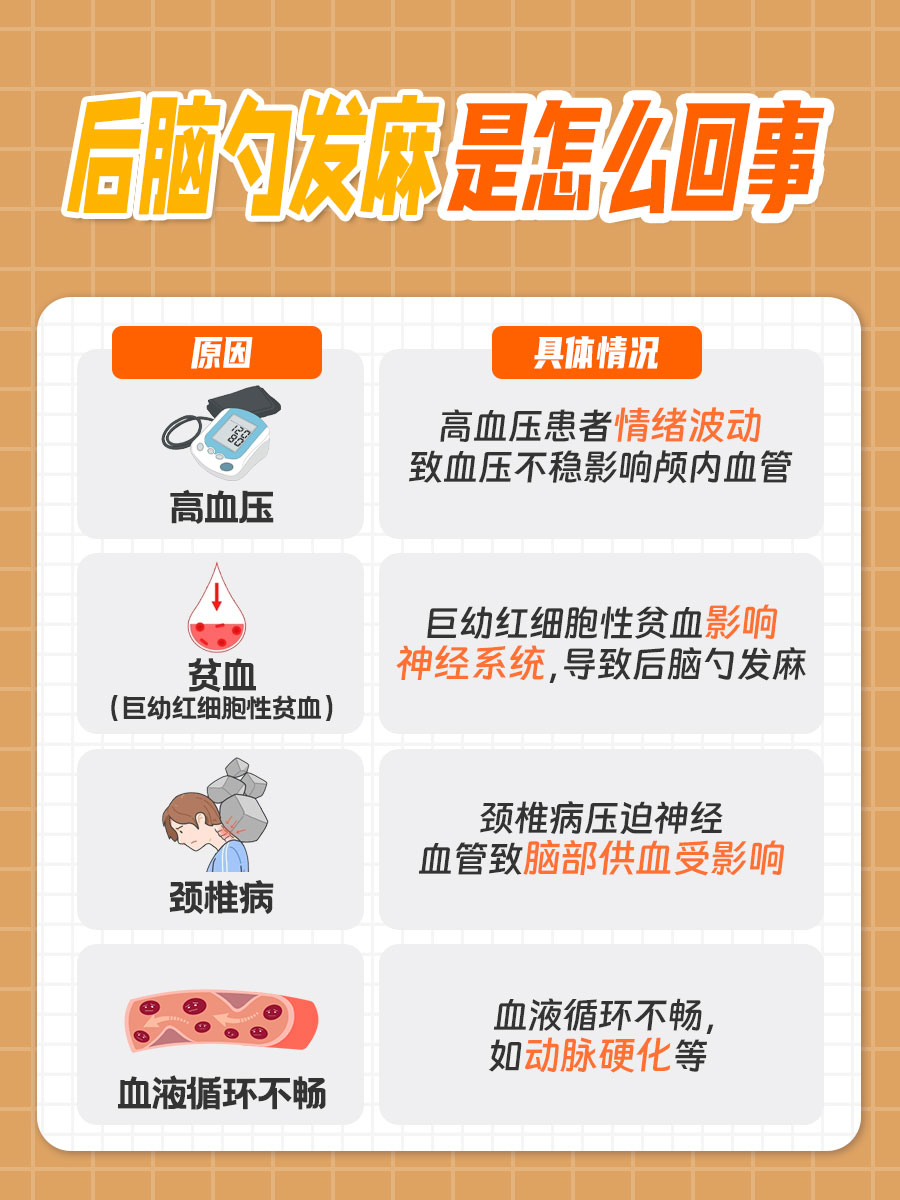 有时候后脑勺发麻是怎么回事:一文了解