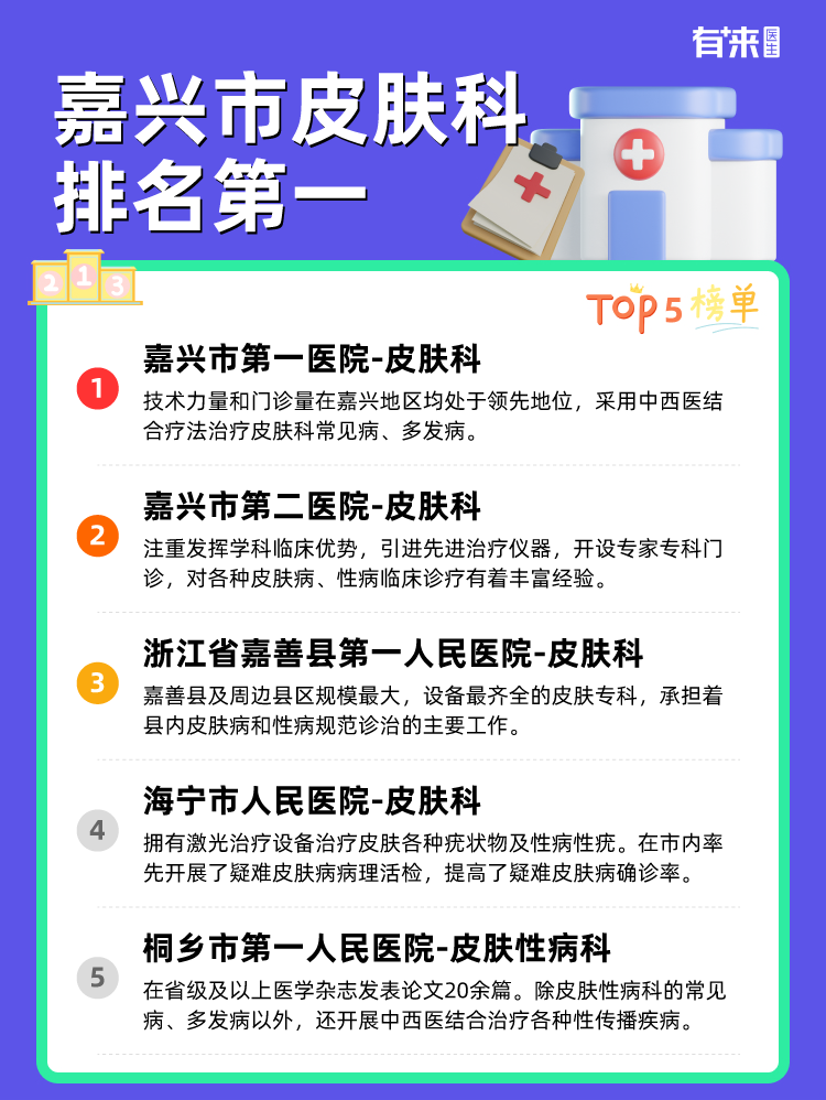 嘉兴市皮肤科排名第一
