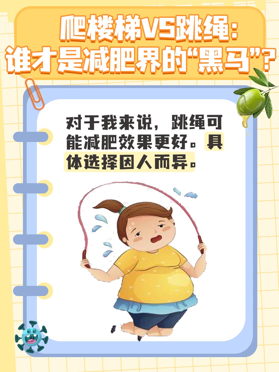 爬楼梯VS跳绳：谁才是减肥界的“黑马”？