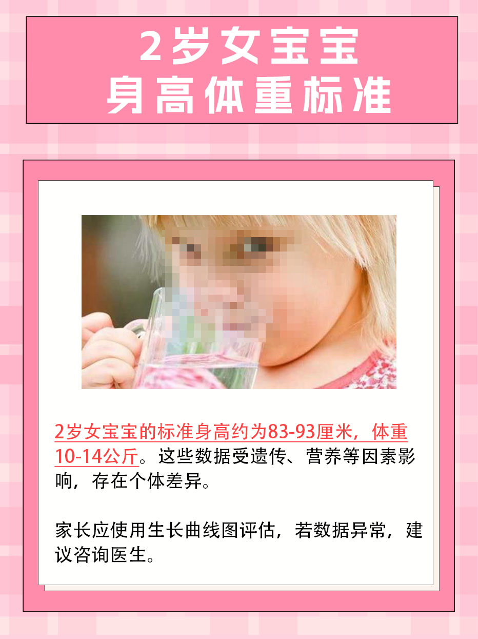 2岁女宝宝身高体重标准，助力成长