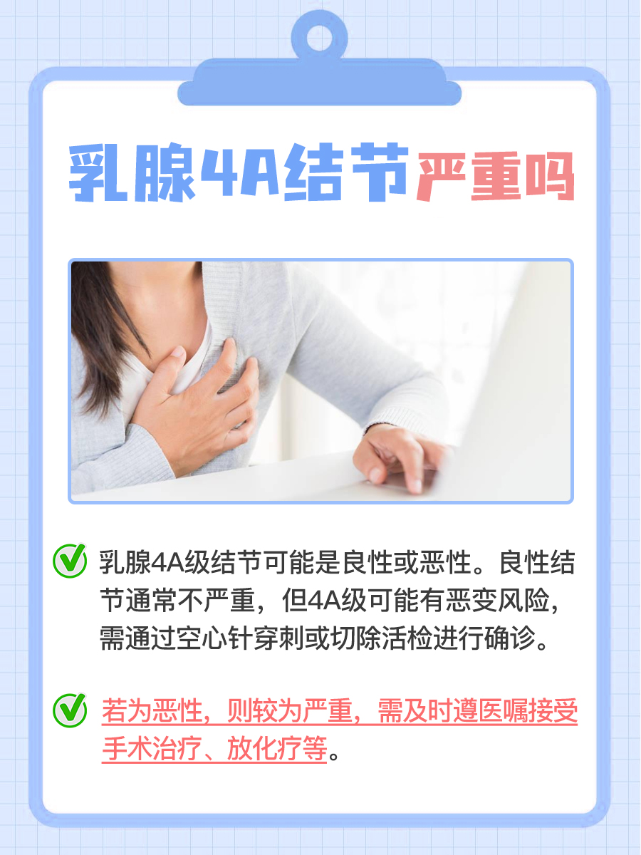 乳腺4A类结节是否严重?医生告诉你
