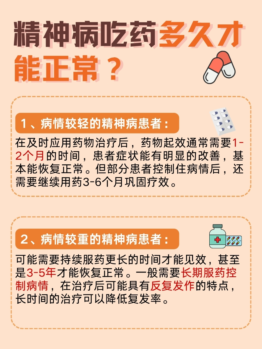 揭秘｜精神病吃药多久能正常？