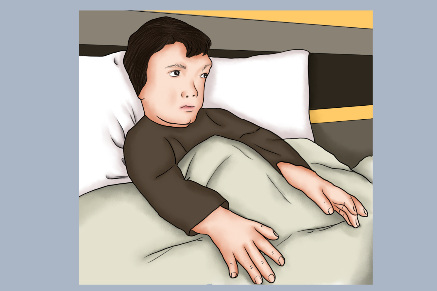 巨人症小孩下巴前突面容图 巨人症小孩下巴前突面容图