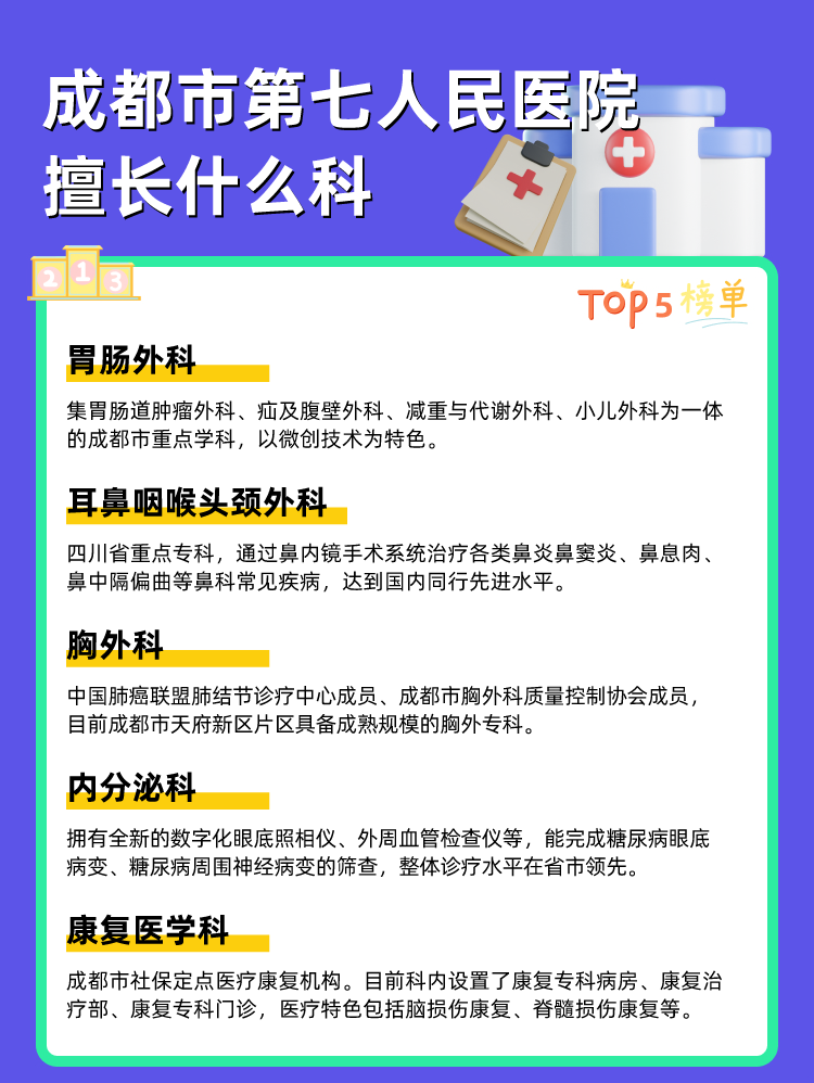 成都市第七人民医院擅长什么科
