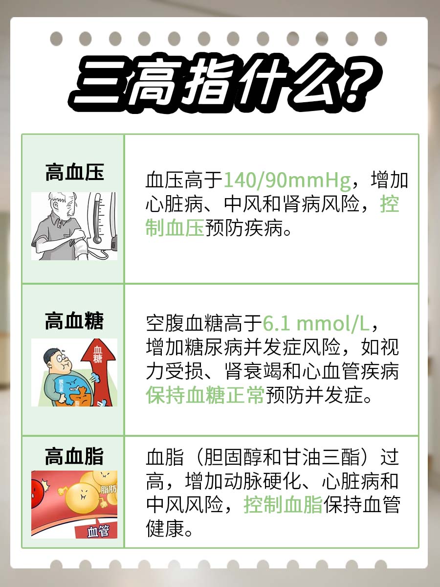 三高指什么？医生：看完这篇就明白了