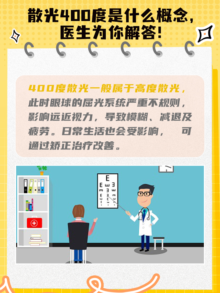 散光400度是什么概念，医生为你解答！