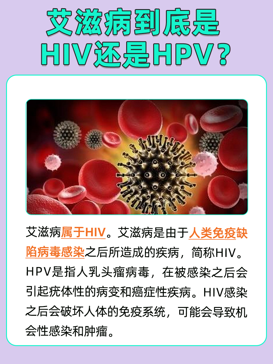 艾滋病与HIV、HPV的真相：别再混淆了！