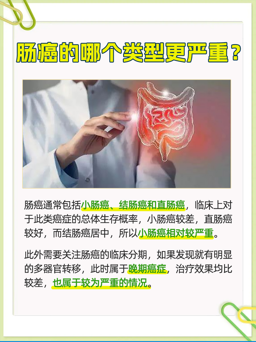 肠癌分类：哪个类型更严重？