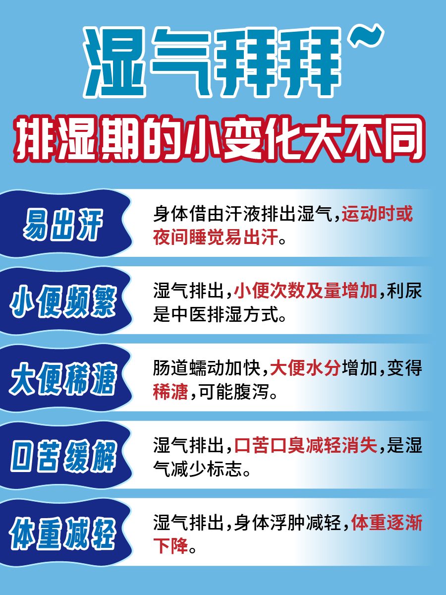 排湿进行时，这些反应说明你走对路了！