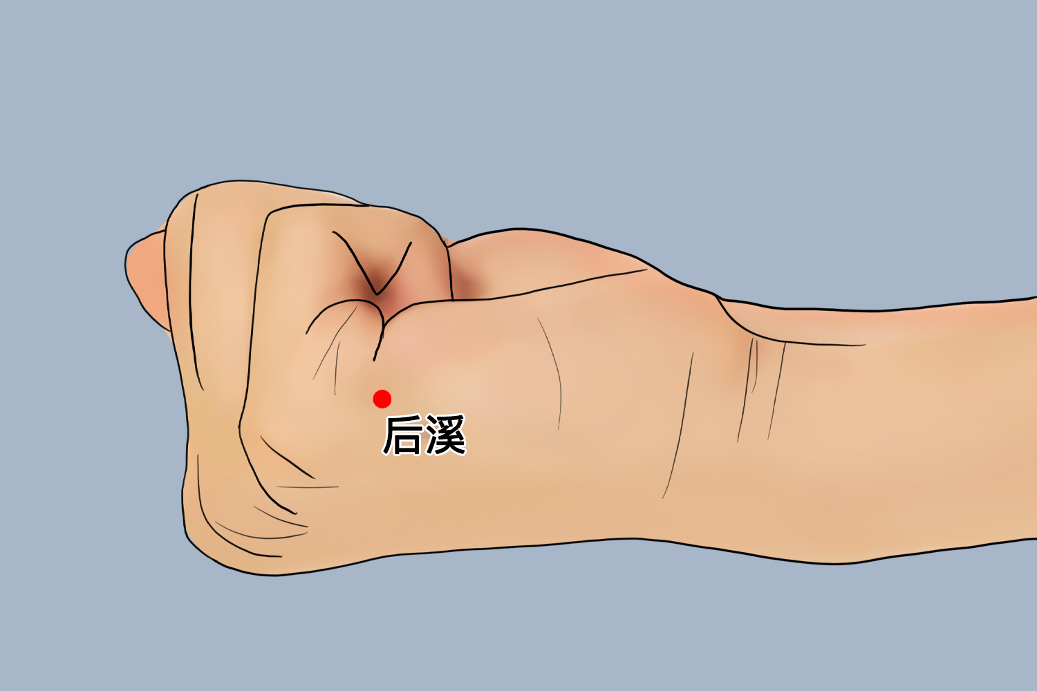 后溪穴位置图