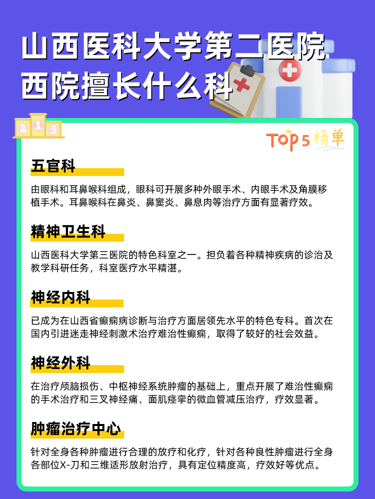 山西医科大学第二医院西院擅长什么科