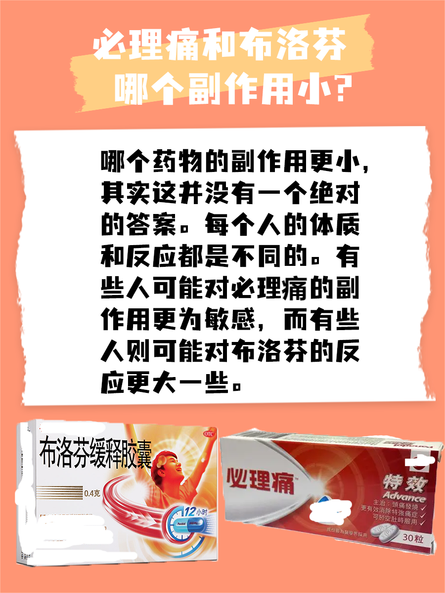 一文告诉你必理痛和布洛芬哪个副作用小