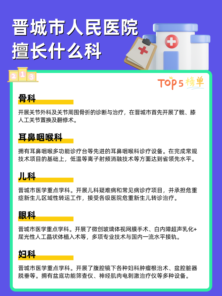 晋城市人民医院擅长什么科