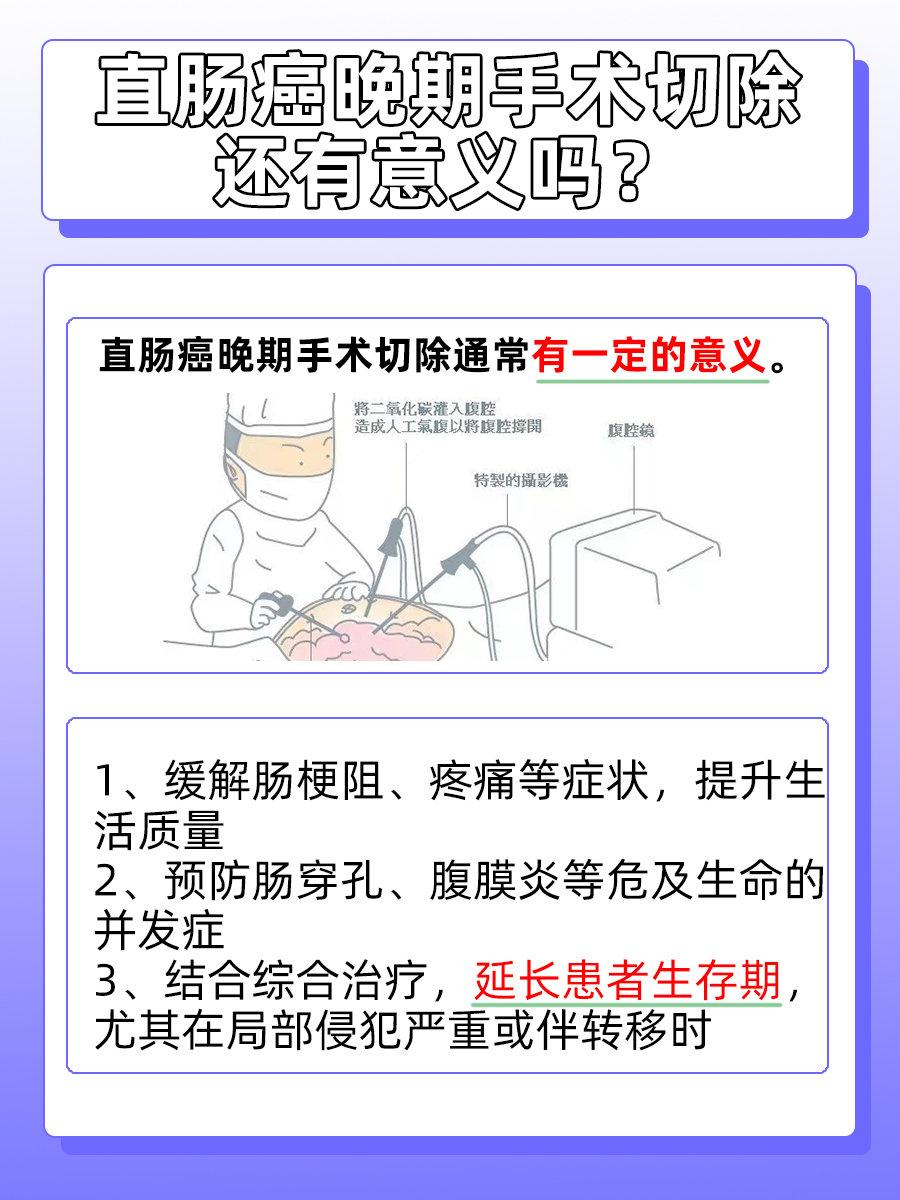 直肠癌晚期：手术切除，是否还有意义？