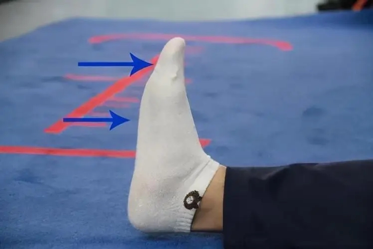 踝关节背伸示意图