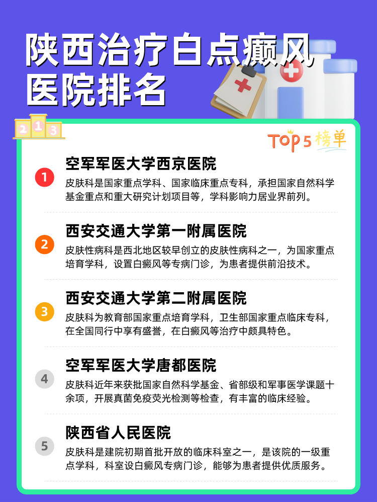 陕西治疗白点癫风医院排名