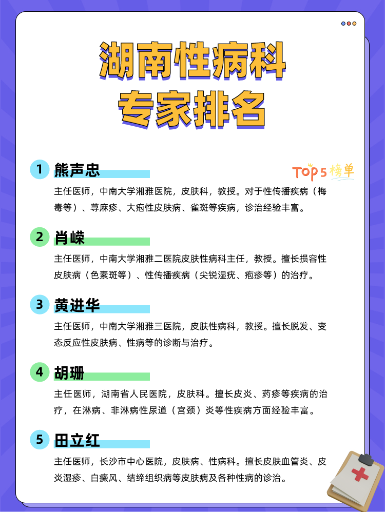 湖南性病科专家排名