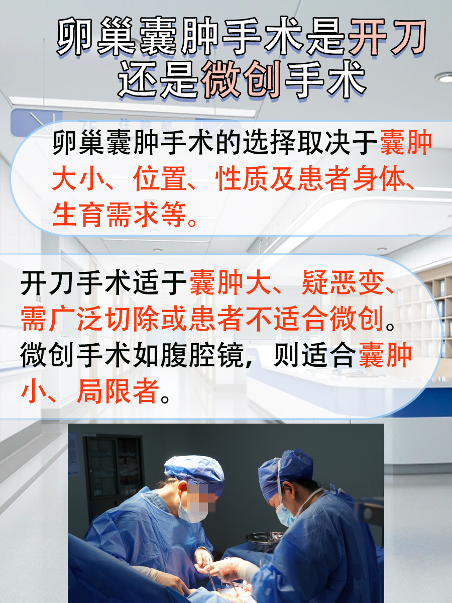 带你了解，卵巢囊肿手术是开刀还是微创手术