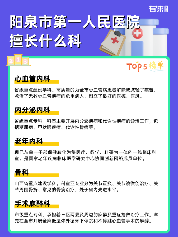 阳泉市第一人民医院擅长什么科